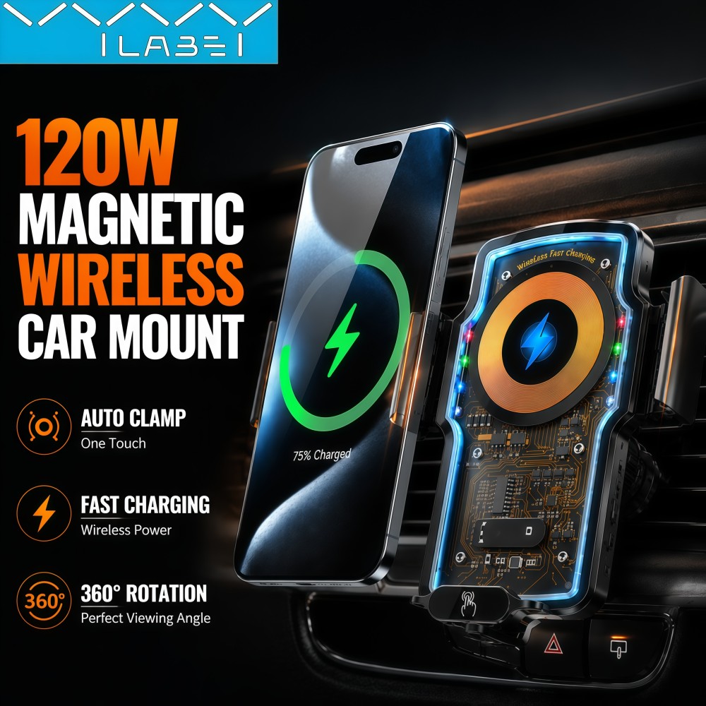 Magnetic Phone Holder For Car Vent - Vyvylabs Magnetic Wireless Car Phone Holder