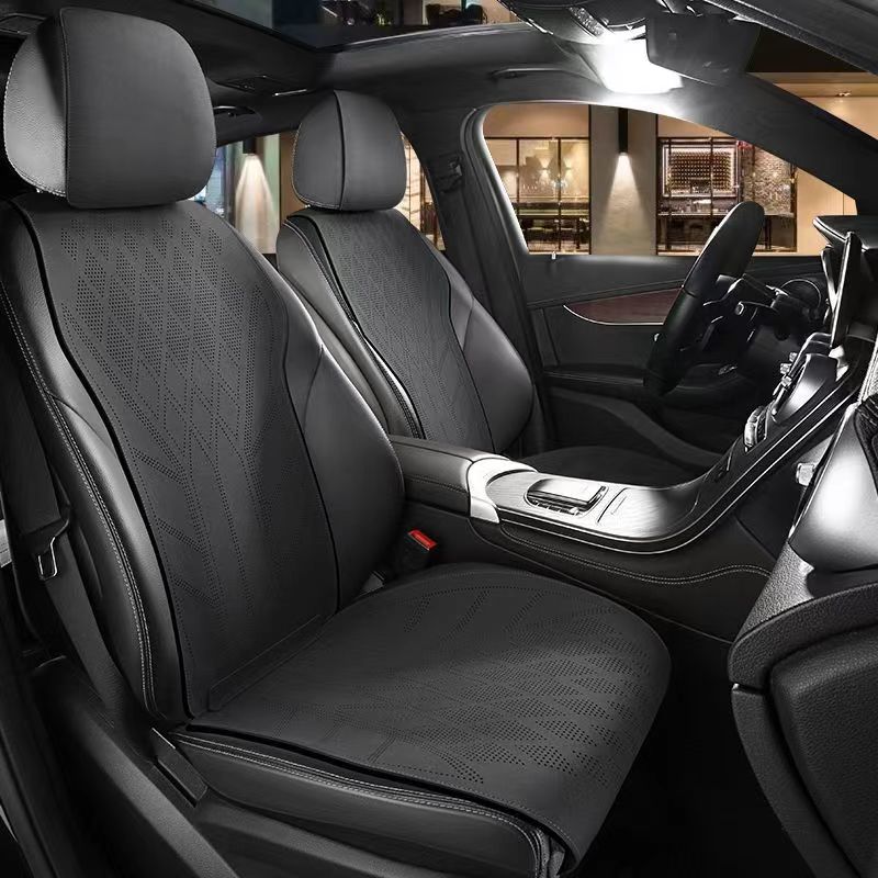 Leather Car Seat Covers Full Set Universal - Suede Leather Car Seat Cover 5