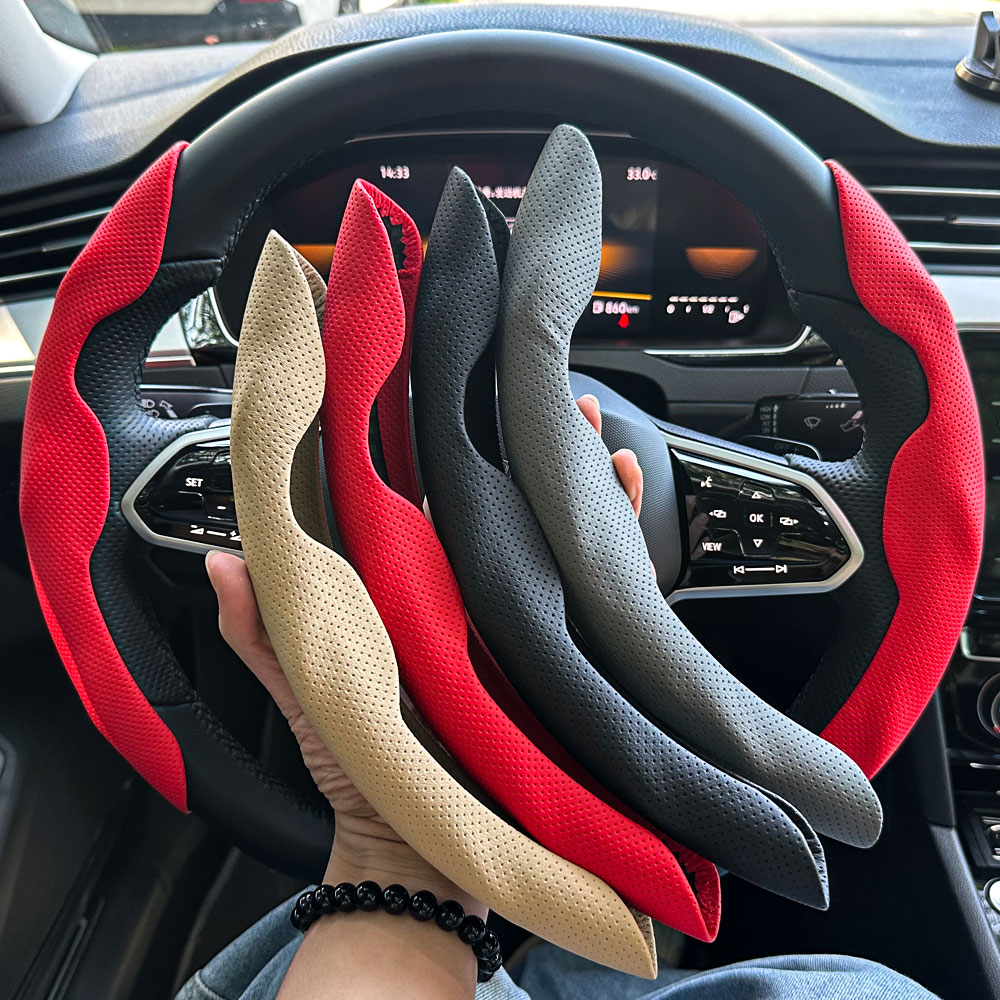 Car Steering Wheel Cover Anti Slip Breathable - Universal D-shaped Round Car Steering Wheel