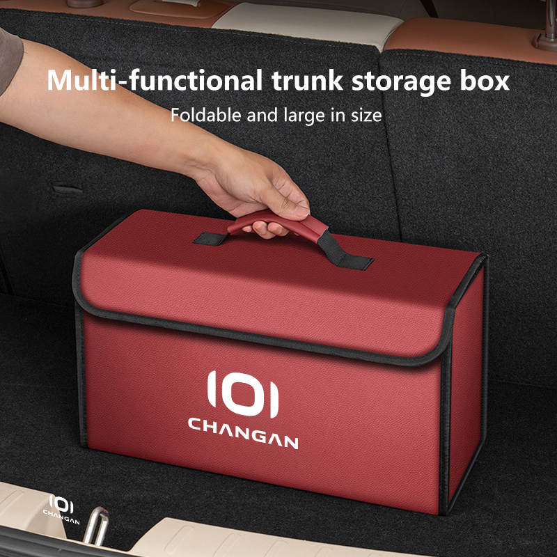 Car Leather Trunk Storage Box  - Car Trunk Organizer Foldable Storage Box ulasan dan harga
