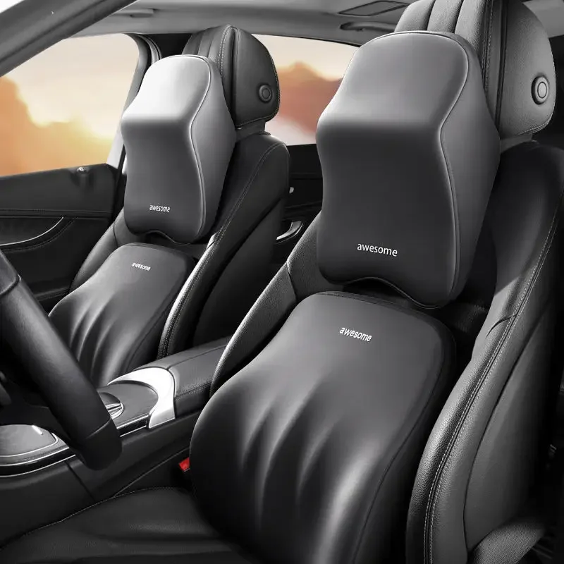 NEW Car Lumbar Back Support He - Memory Foam Car Neck Pillow Lumbar Support ulasan dan harga