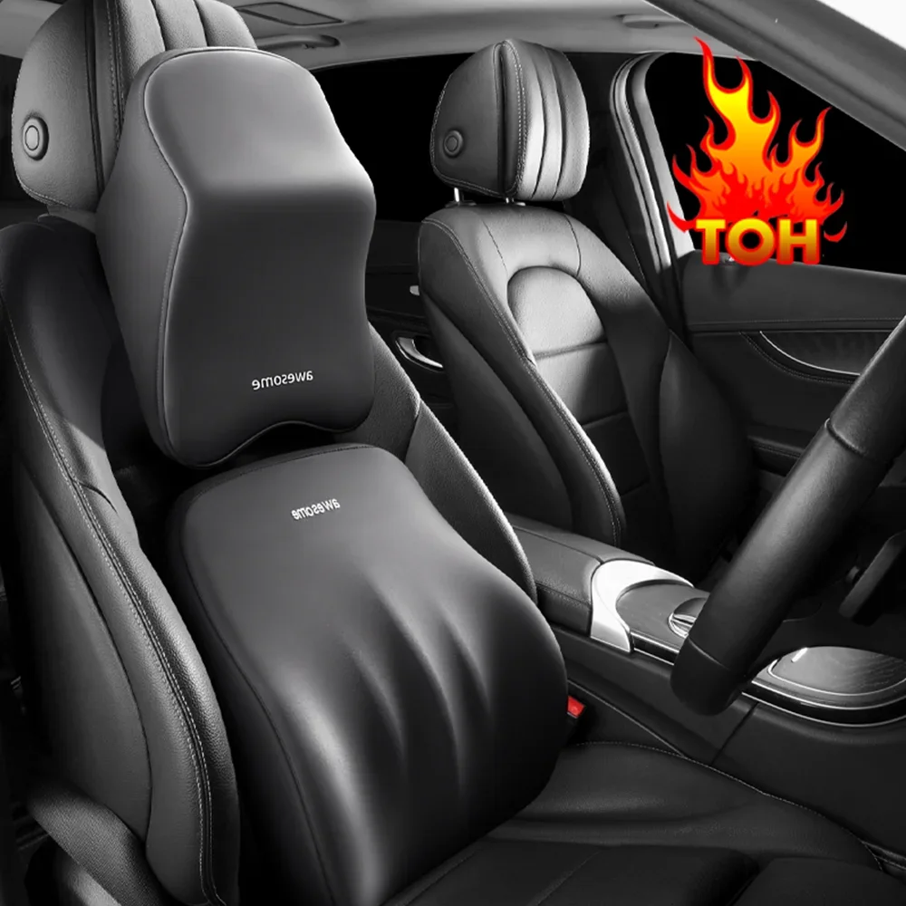 NEW Car Lumbar Back Support He - Memory Foam Car Neck Pillow Lumbar Support ulasan dan harga