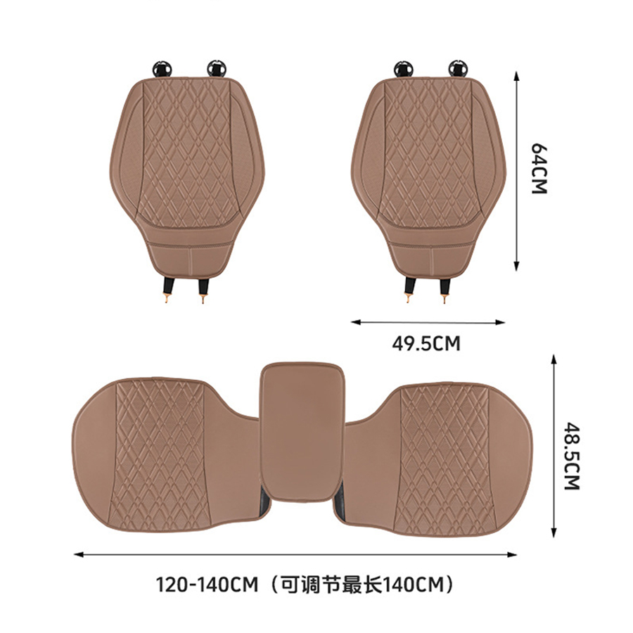 3Pcs Luxury NAPPA Leather Car  - Leather Car Seat Covers Full Set Universal ulasan dan harga