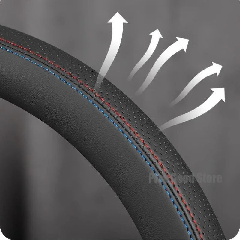 Nappa Leather Car Steering Whe - Car Steering Wheel Cover Anti Slip Breathable ulasan dan harga