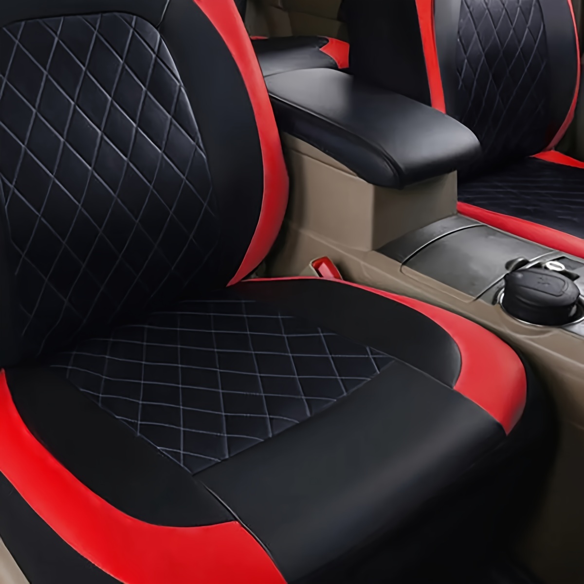 New Car Seat Covers Quilted Di - Leather Car Seat Covers Full Set Universal ulasan dan harga