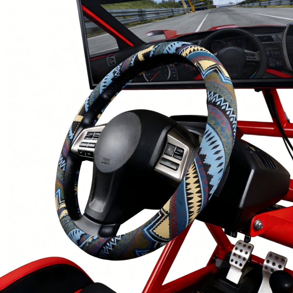 Bohemian Style Linen Car Steer - Car Steering Wheel Cover Anti Slip Breathable ulasan dan harga