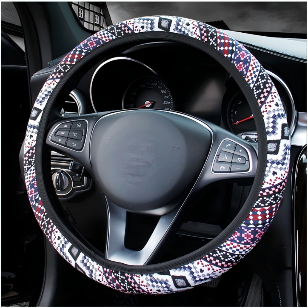 Bohemian Style Linen Car Steer - Car Steering Wheel Cover Anti Slip Breathable ulasan dan harga