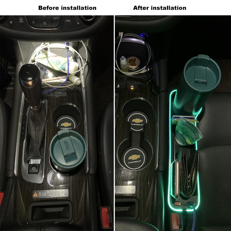 LED Car Seat Crevice Storage B - Seat Gap Filler Organizer With Usb Charger ulasan dan harga