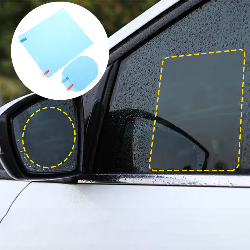 4Pcs Anti Fog Glare Rainproof  - Anti Glare Car Rearview Mirror Film ulasan dan harga