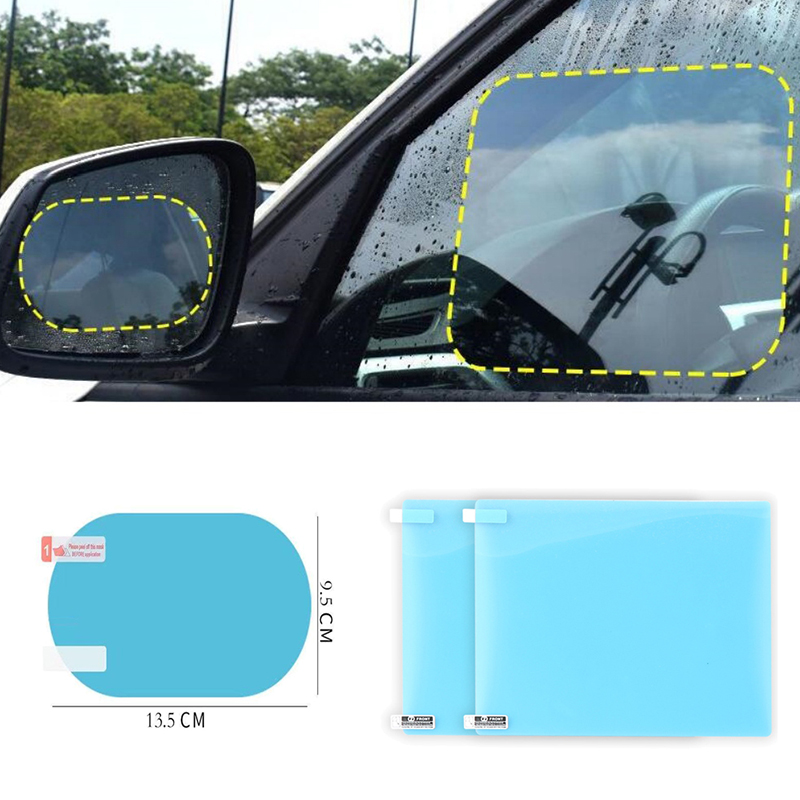 4Pcs Anti Fog Glare Rainproof  - Anti Glare Car Rearview Mirror Film ulasan dan harga