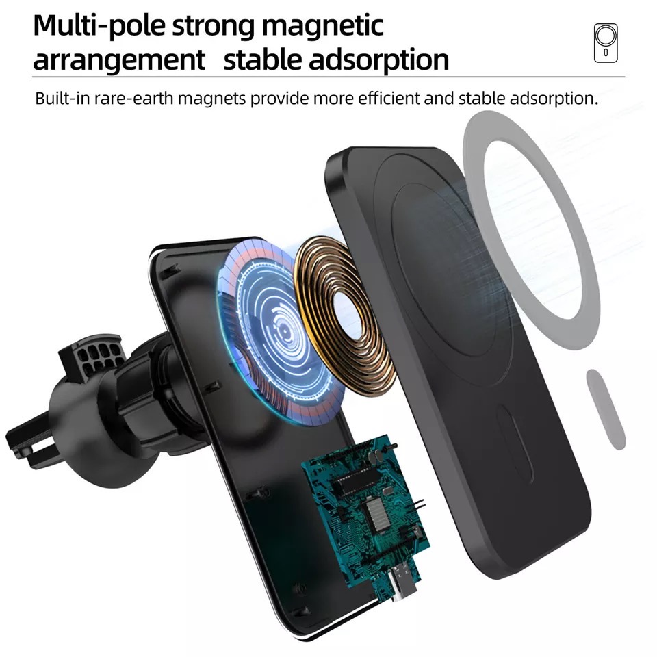 Wireless Charger Magnetic Car  - Wireless Car Charger Mount Fast Charging ulasan dan harga