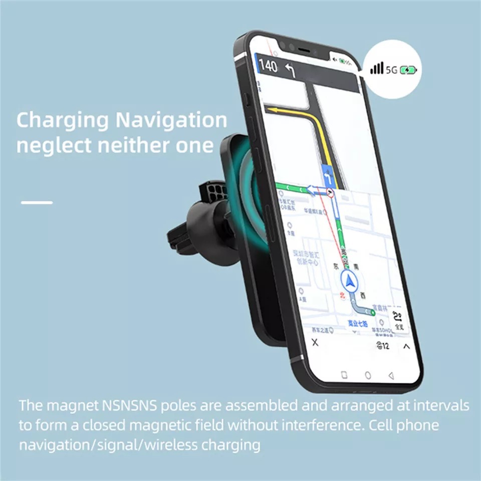 Wireless Charger Magnetic Car  - Wireless Car Charger Mount Fast Charging ulasan dan harga