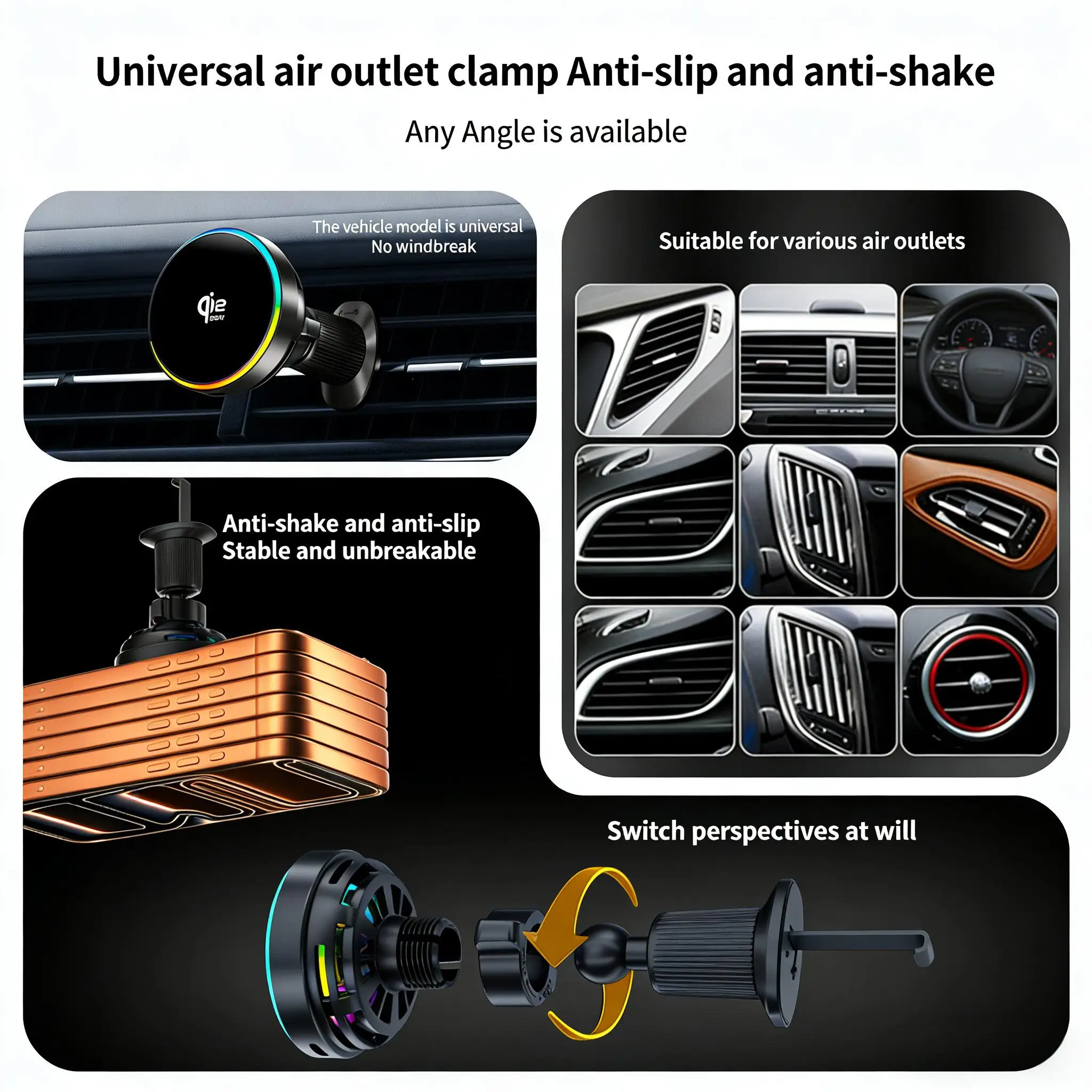 Magnetic 25W Wireless Car Char - Magnetic Phone Holder For Car Vent ulasan dan harga