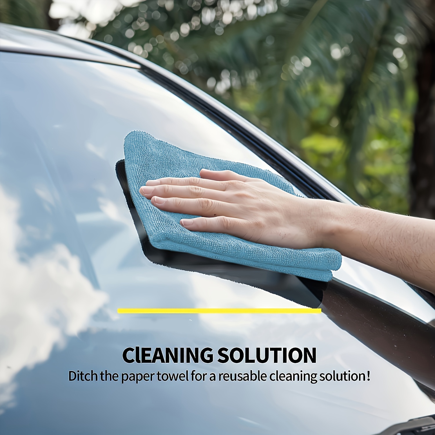 5-50pcs Light Blue Microfiber  - Microfiber Car Drying Towel Super Absorbent ulasan dan harga