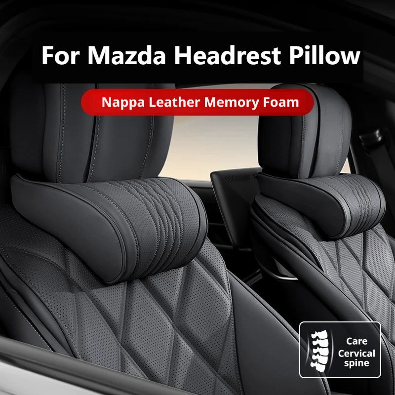 Memory Foam Nappa Leather, Car - Memory Foam Car Neck Pillow Lumbar Support ulasan dan harga