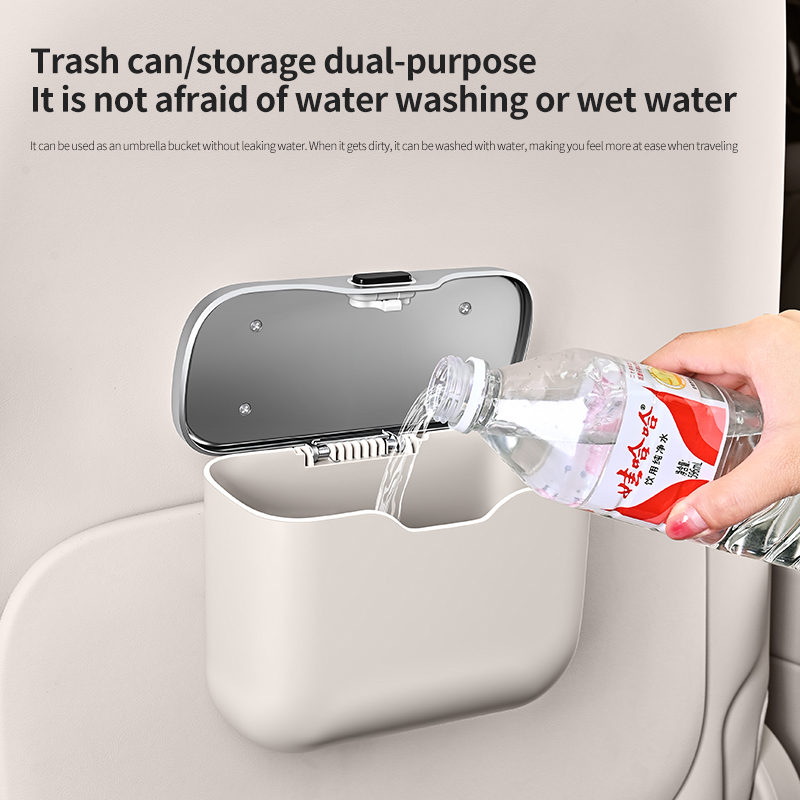 Car trash can with creative li - Waterproof Car Trash Can With Lid ulasan dan harga