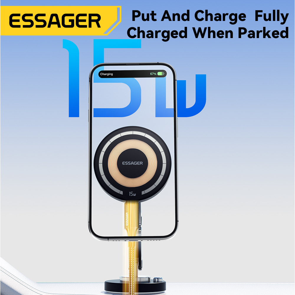 Essager Magnetic Wireless Char - Wireless Car Charger Mount Fast Charging ulasan dan harga