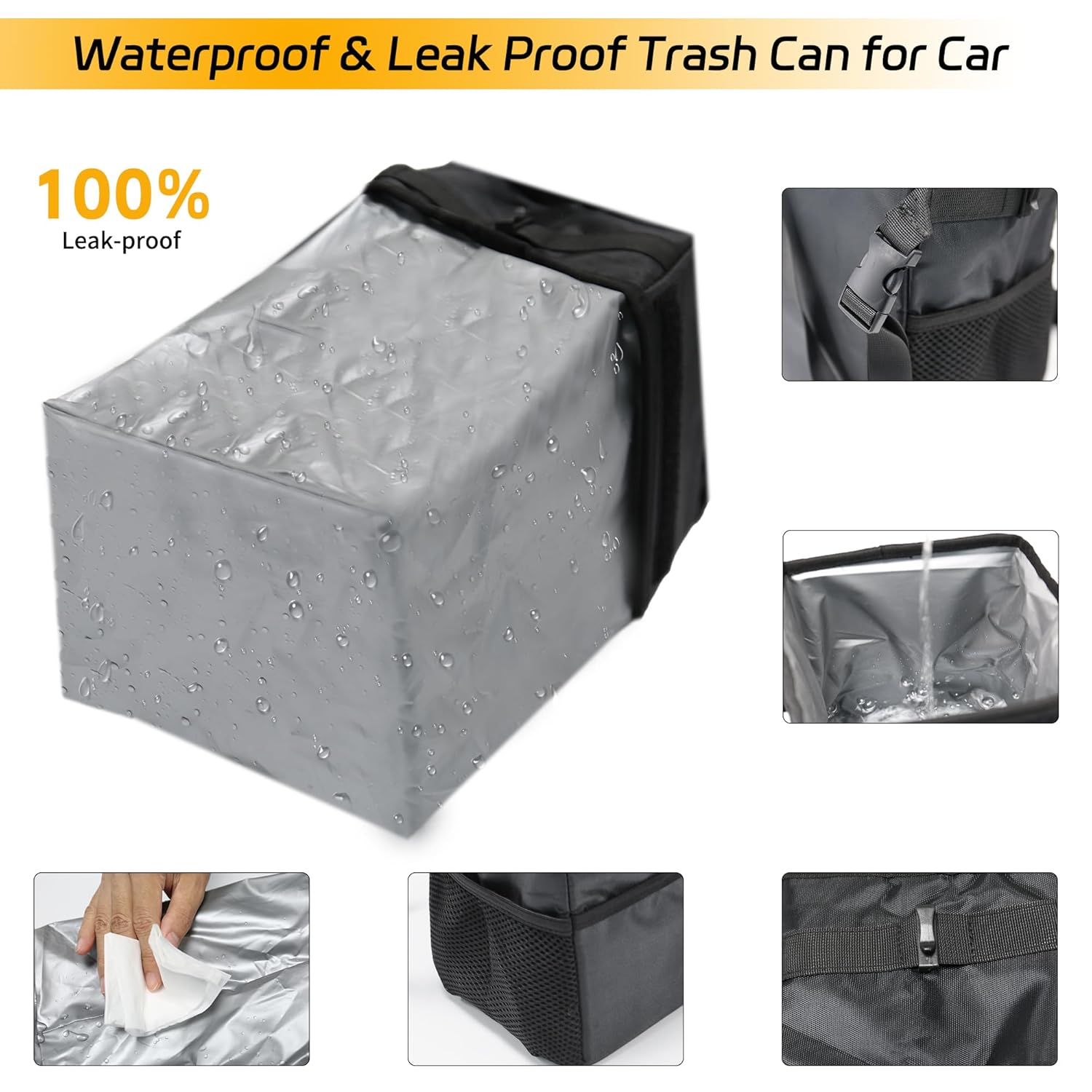 3-in-1 Car Trash Can with Lid  - Waterproof Car Trash Can With Lid ulasan dan harga