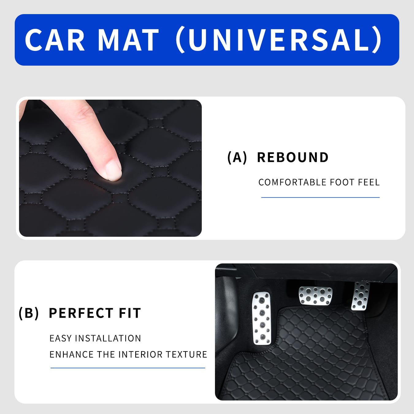 Car Floor Mats Full Set Univer - Car Floor Mats Universal Waterproof Leather ulasan dan harga