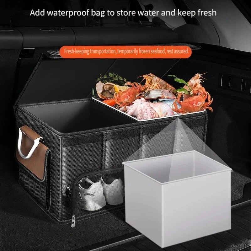 Waterproof Foldable 95L Oxford - Car Trunk Organizer Foldable Storage Box ulasan dan harga