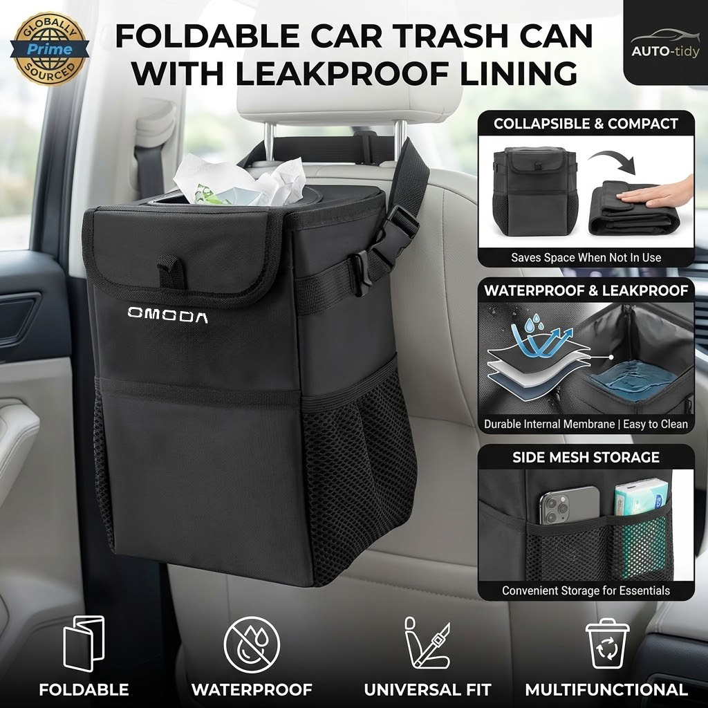 Foldable portable leak-proof w - Waterproof Car Trash Can With Lid ulasan dan harga