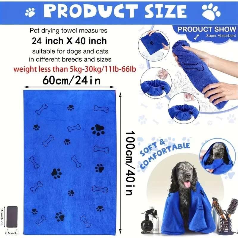 1/2pcs Microfiber Pet Bath Tow - Microfiber Car Drying Towel Super Absorbent ulasan dan harga